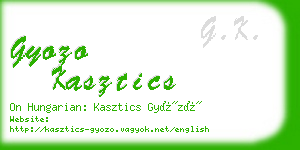 gyozo kasztics business card